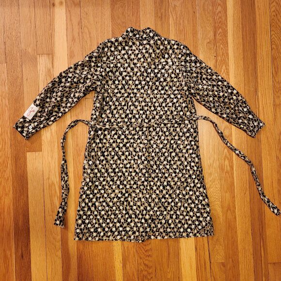 Golden Goose Leopard‑Print Fil Coupe Shirtdress, Professionally Shortened, Sz 4 - Picture 15 of 15